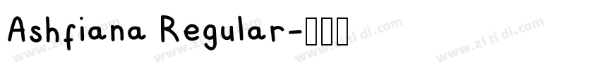Ashfiana Regular字体转换